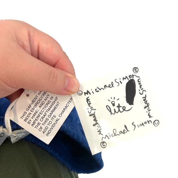 Michael Simon Lite Ski Trip Snowflake Embroidered Novelty Midi Skirt Blue Small - Picture 13 of 14